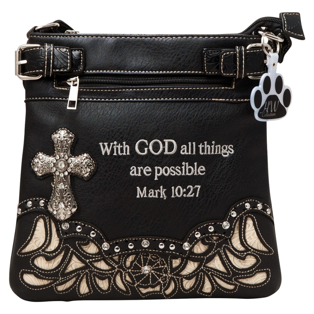Western Purse Bible Verse Cross Carry Conceal Crossbody Handbag Shoulder Bag